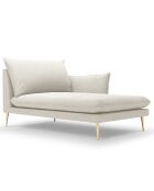 méridienne en Velours droite Elio beige clair - 170x107x97 cm