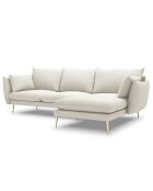 Canapé d'angle droit elio beige clair - 251x170x97 cm