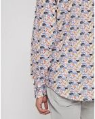 Chemise Regular Fit Bestiaire Safari blanc/multicolore