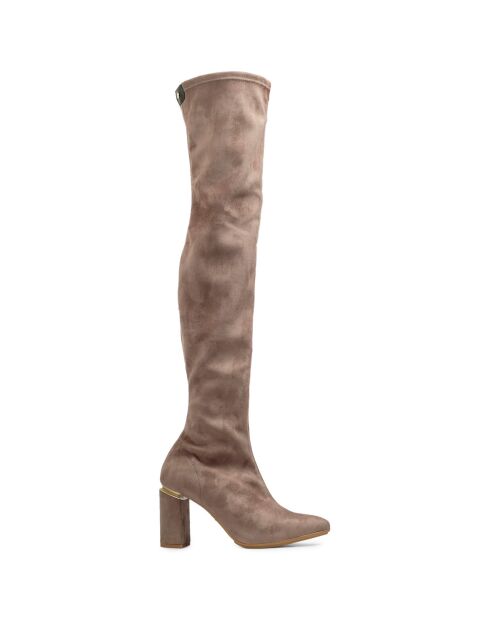 Cuissardes Sylvie taupe - Talon 8 cm