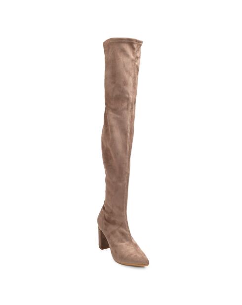 Cuissardes Sylvie taupe - Talon 8 cm