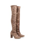 Cuissardes Sylvie taupe - Talon 8 cm