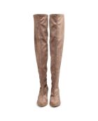 Cuissardes Sylvie taupe - Talon 8 cm