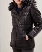 Manteau en Cuir Babet noire