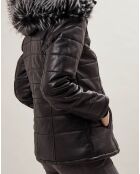 Manteau en Cuir Babet noire