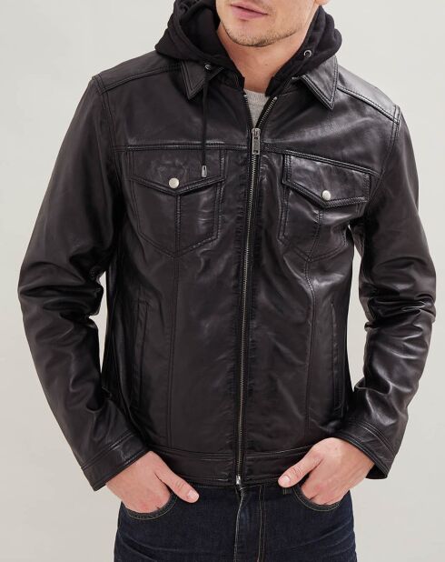 Berfin schwarze Lederjacke