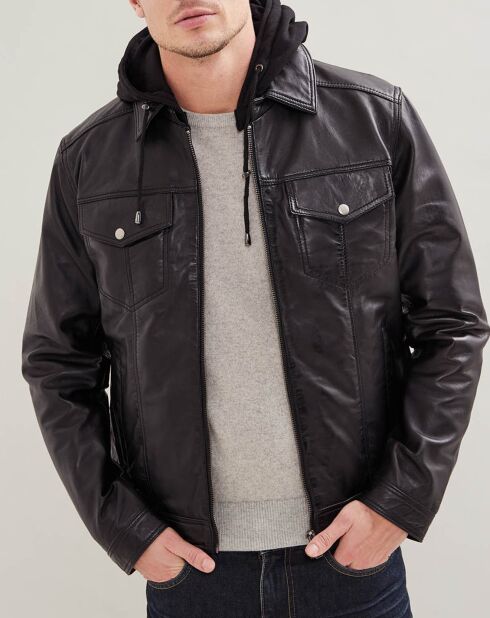 Berfin schwarze Lederjacke