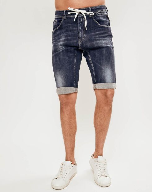 Pantaloncini da jogging in denim blu