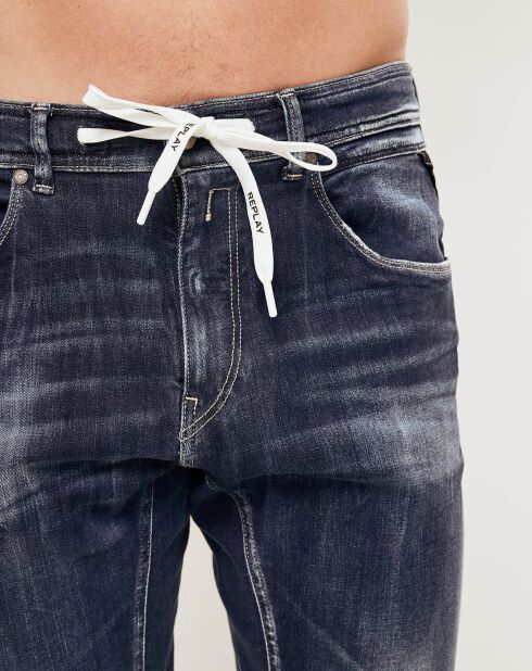 Pantaloncini da jogging in denim blu