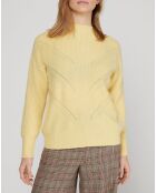 Pull en Cachemire & Alpaga Nadia col montant jaune