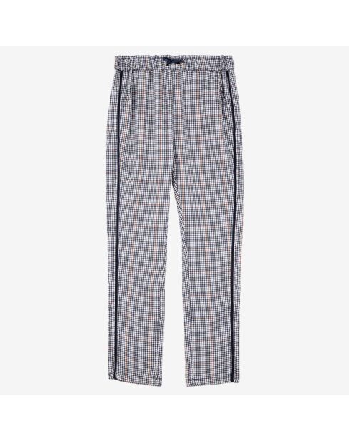 Pantalon Kaye ajusté à carreaux gris