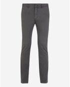 Pantalon slim chino Malmo gris foncé