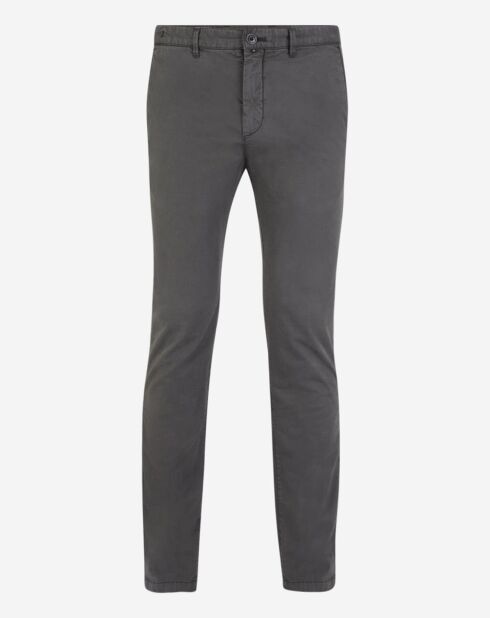 Pantalon slim chino Malmo gris foncé