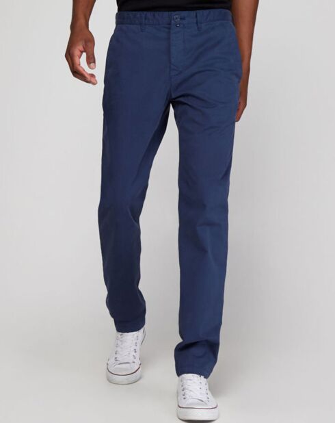 Pantalon slim chino Malmo bleu foncé