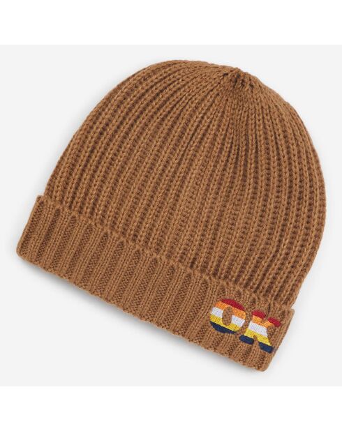 Bonnet Auguste en Maille tricot marron