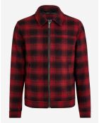 Blouson en Laine mélangée Facheck Lumberjack à carreaux rouge/noir