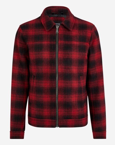 Blouson en Laine mélangée Facheck Lumberjack à carreaux rouge/noir