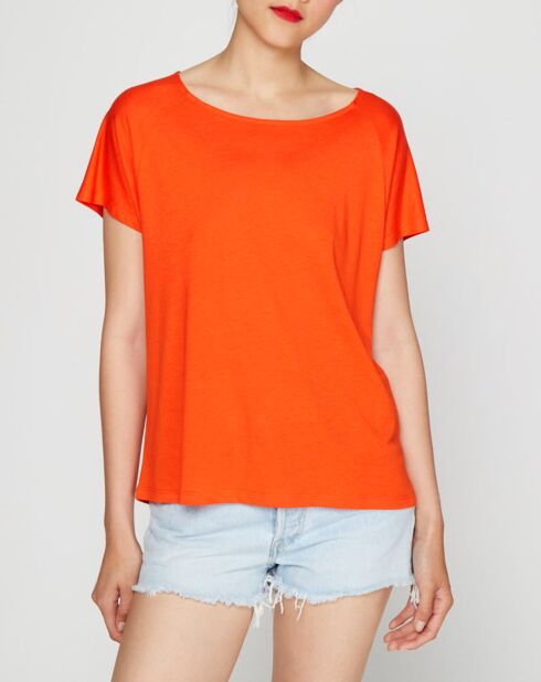 T-Shirt Bettina ample et fluide rouge