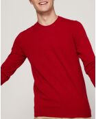 Pull 100% Cachemire Bachsweat col rond rouge