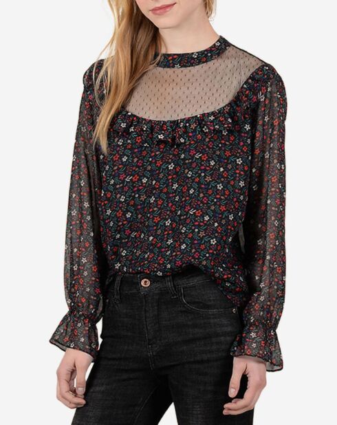 Blouse Flora noire
