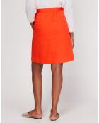 Jupe midi Caroline à poches orange