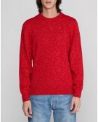Pull en Laine mélangée chinée rouge