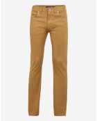 Pantalon stretch droit 5 poches beige