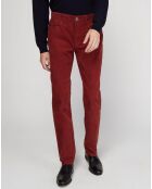 Pantalon en Velours Fulour bordeaux