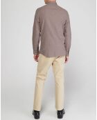 Chemise droite Krint Flannel imprimée taupe