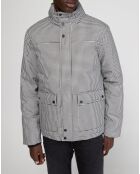 Blouson Djakaro à carreaux noir/blanc