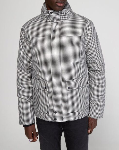 Blouson Djakaro à carreaux noir/blanc