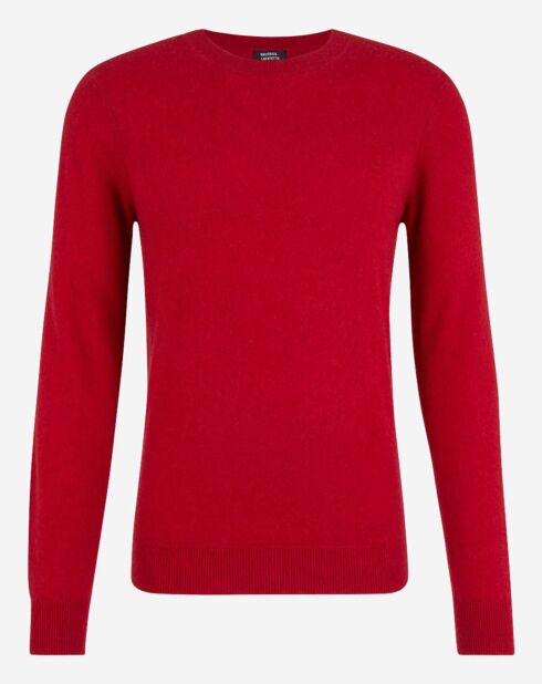 Pull 100% Cachemire Bachron col rond rouge