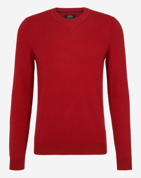 Pull 100% Cachemire Bachsweat col rond rouge