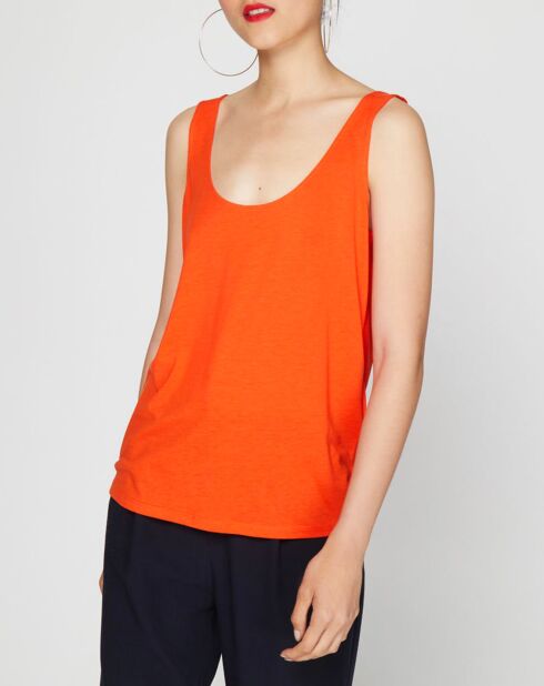 Bao Lyocell orangefarbenes Tanktop