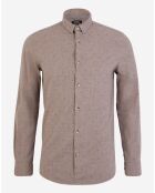 Chemise droite Krint Flannel imprimée taupe