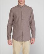 Chemise droite Krint Flannel imprimée taupe