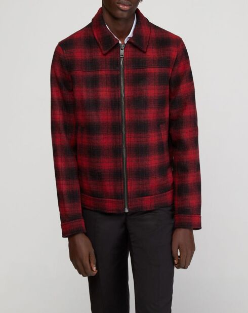 Blouson en Laine mélangée Facheck Lumberjack à carreaux rouge/noir