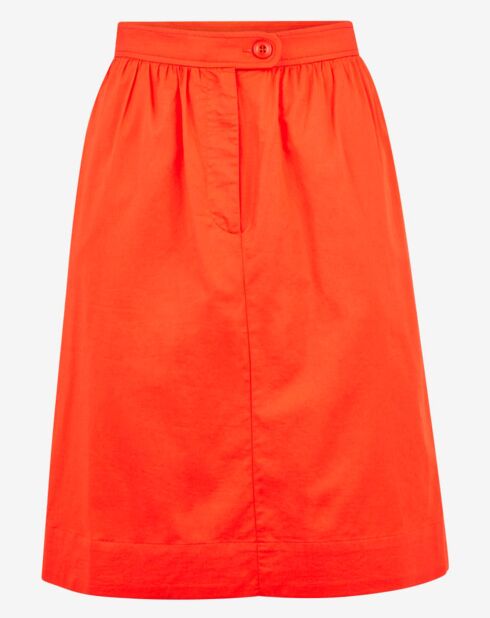 Jupe midi Caroline à poches orange