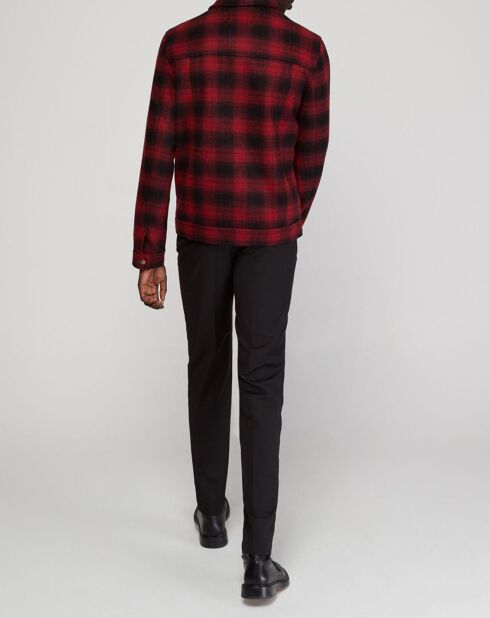 Blouson en Laine mélangée Facheck Lumberjack à carreaux rouge/noir