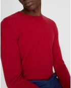 Pull 100% Cachemire Bachron col rond rouge