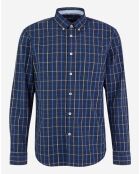 Chemise regular Pocket carreaux bleu/écru