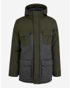 Parka Farkamix bimatière gris/kaki