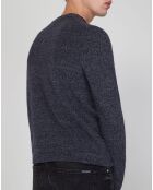 Pull en Cachemire & Laine Begood col rond bleu marine