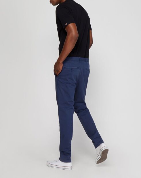 Pantalon slim chino Malmo bleu foncé