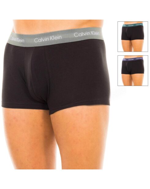 3 Boxer Retro schwarz/mehrfarbig
