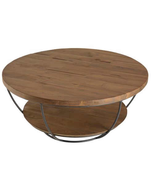 Table basse Sixtine bois naturel  - D.80xH.35 cm