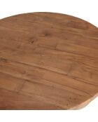 Table basse Sixtine bois naturel  - D.80xH.35 cm