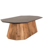 Table basse octogonale Dandy bois naturel  - 120x60x36 cm