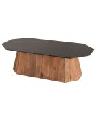 Table basse octogonale Dandy bois naturel  - 120x60x36 cm