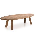 Table basse ovale Sandy bois naturel  - 139x60x35.5 cm